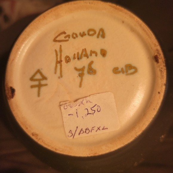 HAND PAINTED, Gouda Holland Vintage Vase, Art Nouveau - Picture 5 of 5